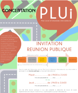 Affiche d'invitation aux réunions publiques